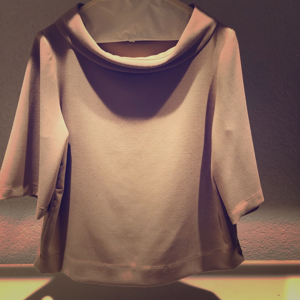 Trina Turk Cream Cowl Neck Blouse